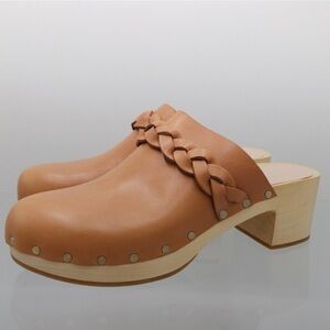 Loeffler Randall Tan Leather Clogs